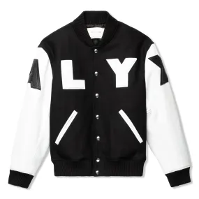 1017 ALYX 9SM Felt   Leather Varsity (Black/White)