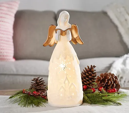 10" Illuminated Porcelain Holiday Figure by Valerie