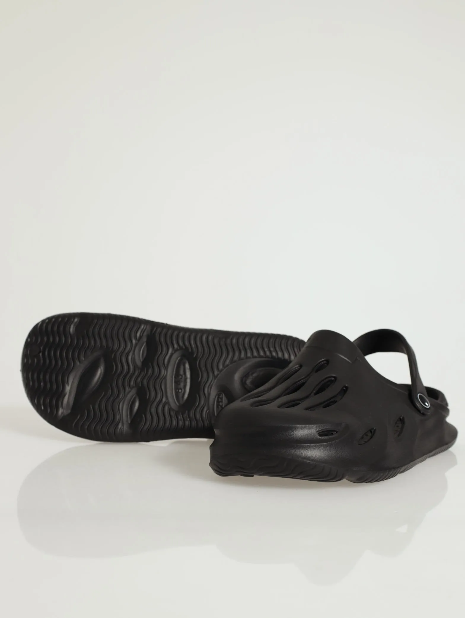 2 Part Moulded Clog - Black