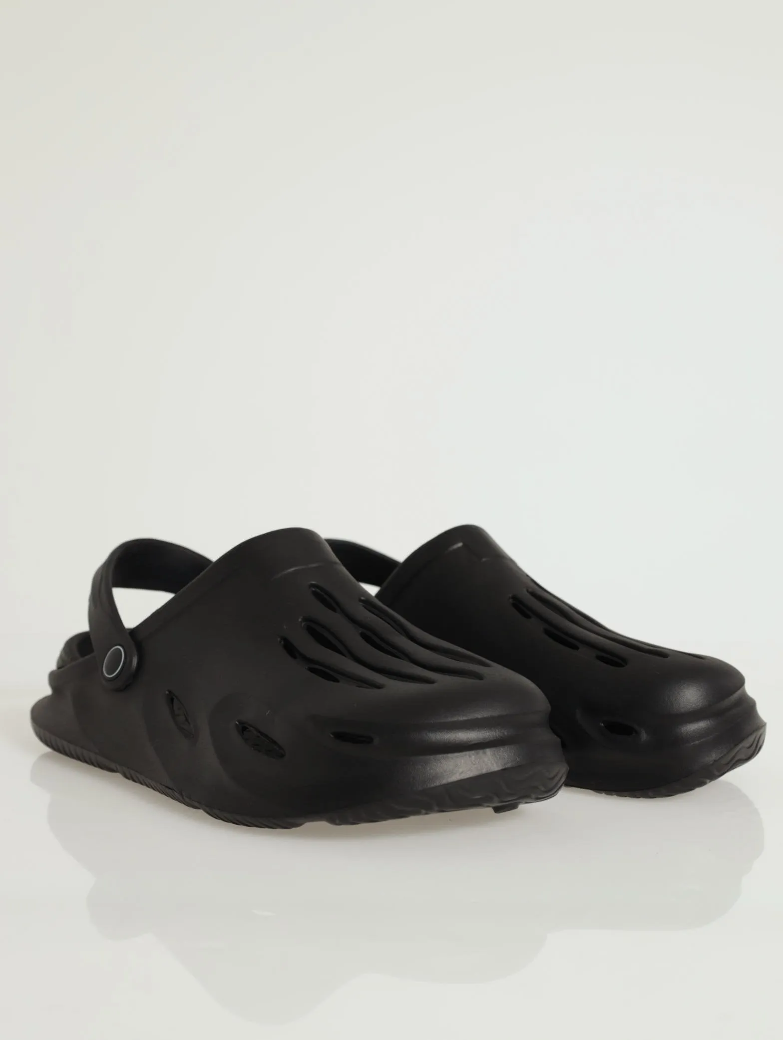 2 Part Moulded Clog - Black