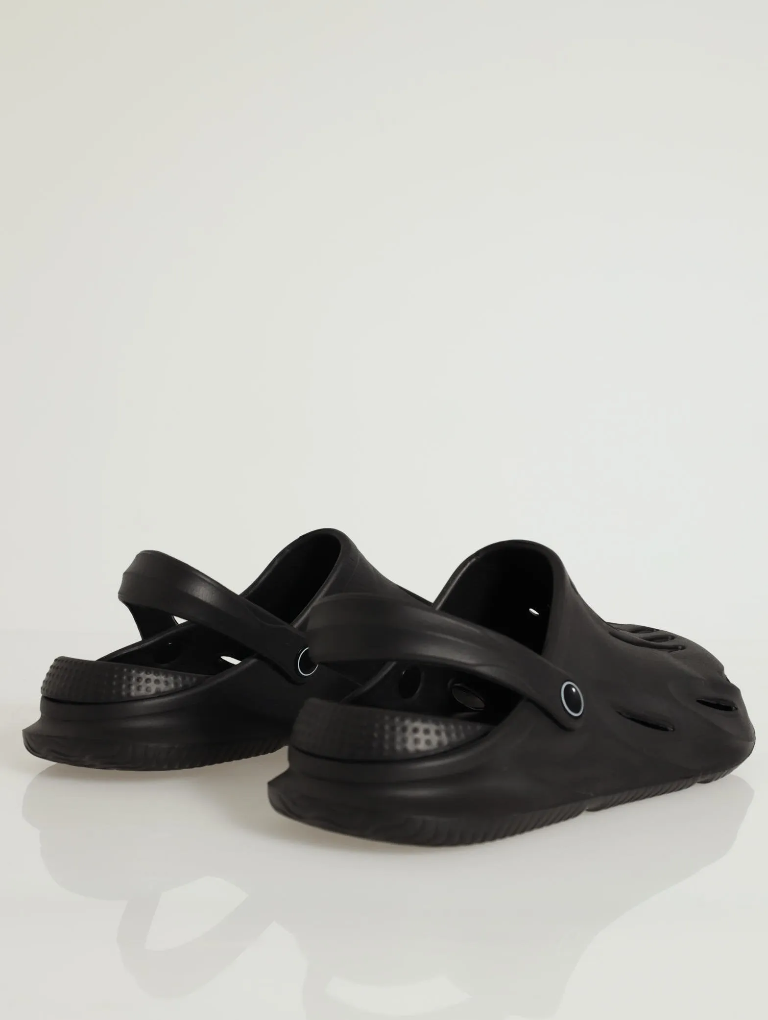 2 Part Moulded Clog - Black