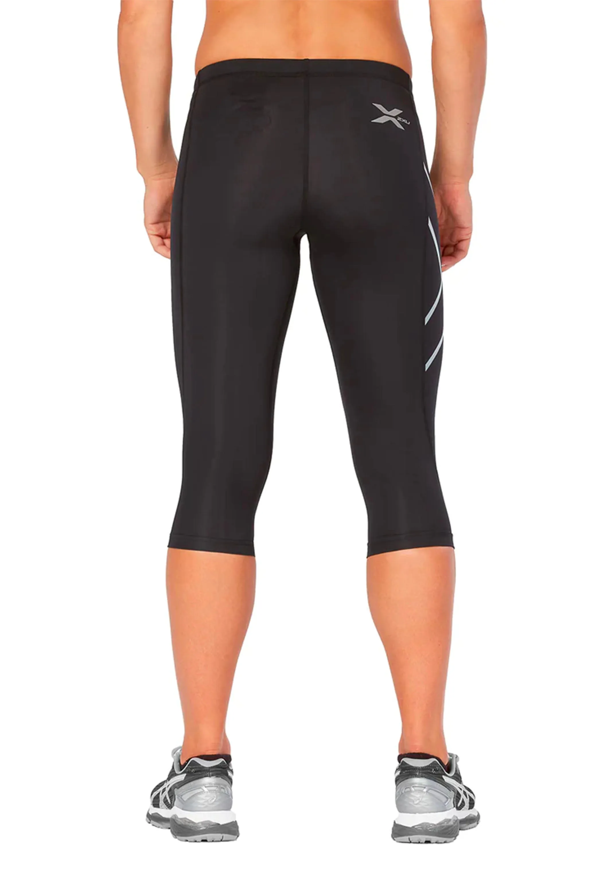 2XU Womens 3/4 Compression Tights <br> WA1943B Blk/Slv