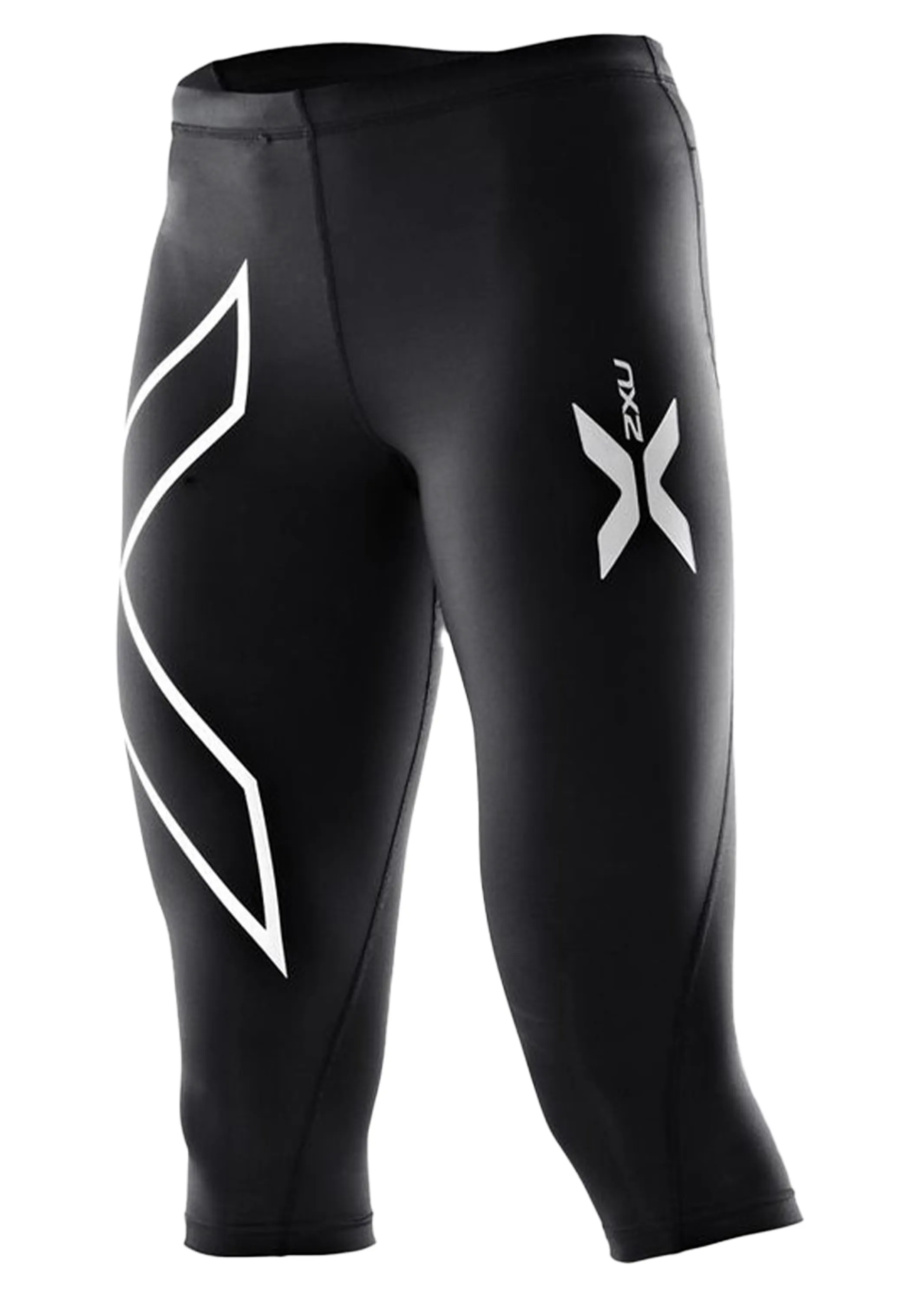 2XU Womens 3/4 Compression Tights <br> WA1943B Blk/Slv