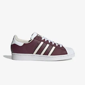 Adidas Originals | SUPERSTAR  { MAROON/WONDER WHITE/WHITE