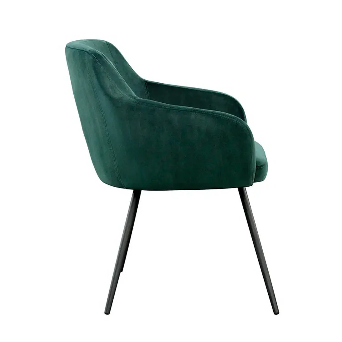 Aesthetic Green Plush Velvet Accent Chair