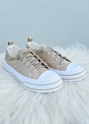 Aman Glitter Sneakers by Very G - Gold