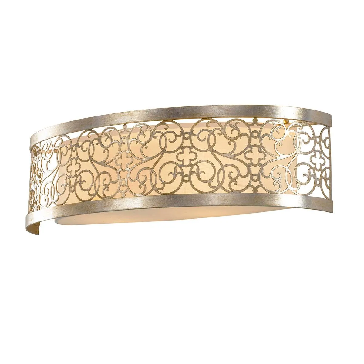 Arabesque 1/2L Wall Light - Silver Leaf Patina Finish