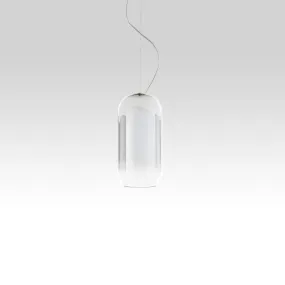 Artemide Gople Mini suspension lamp with silver structure