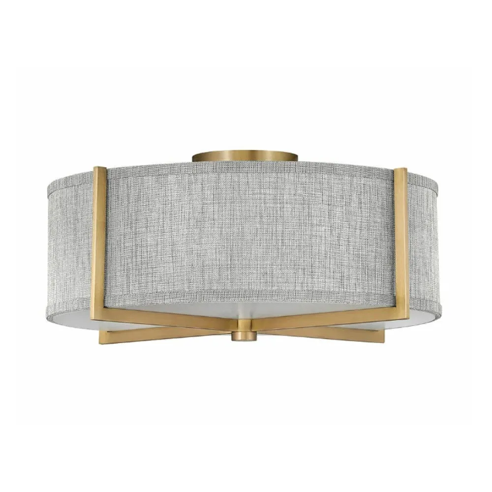 Axis Semi-Flush Mount - Brass - Grey