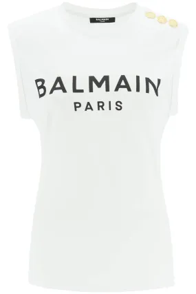 BALMAIN logo top with embossed buttons