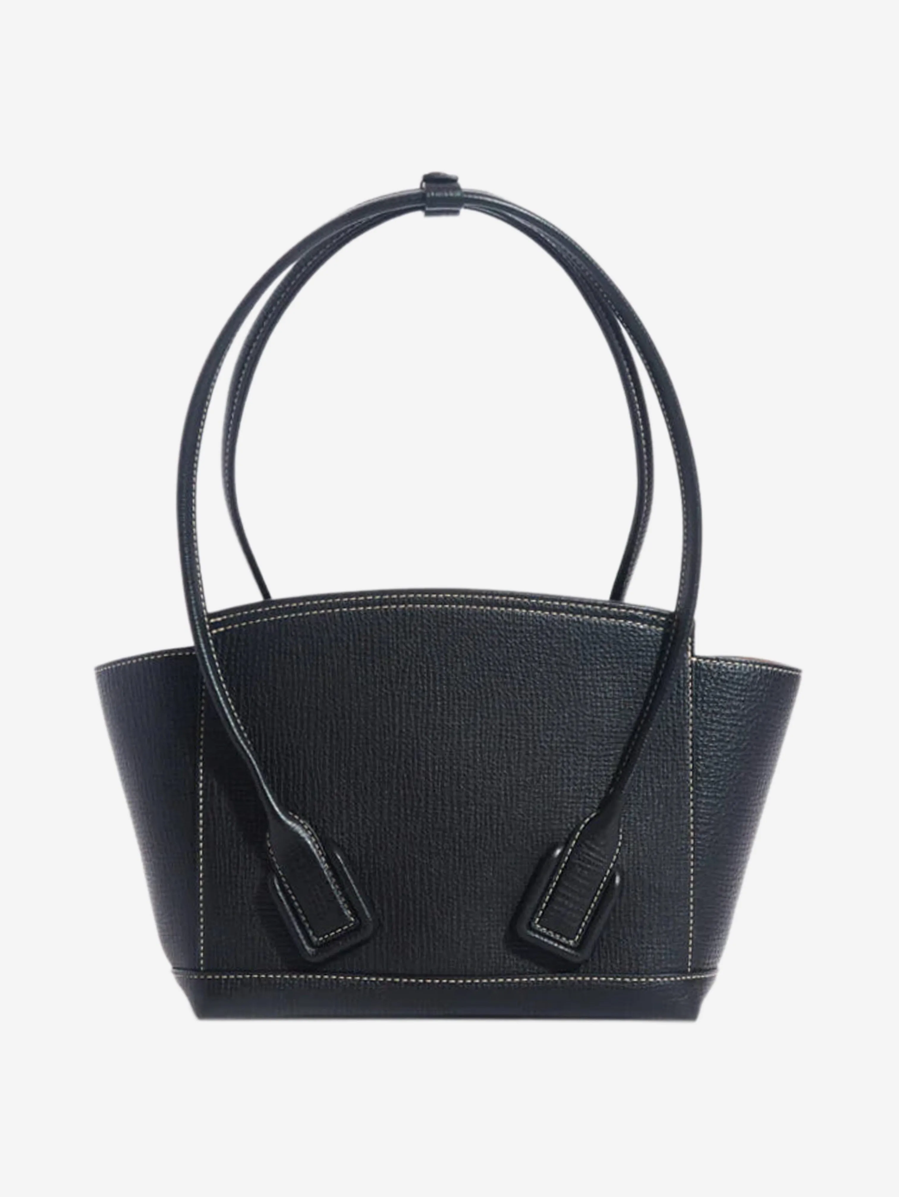 Black Arco black small leather tote bag