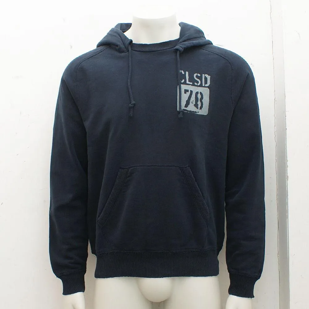 Blue Hooded Sweat Top