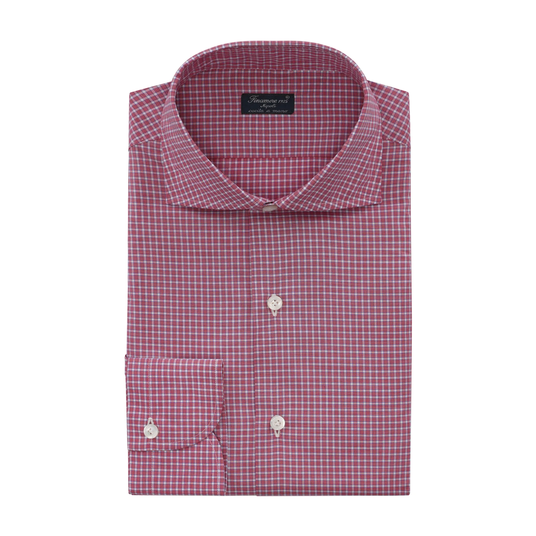 Checked Cotton Shirt in Red