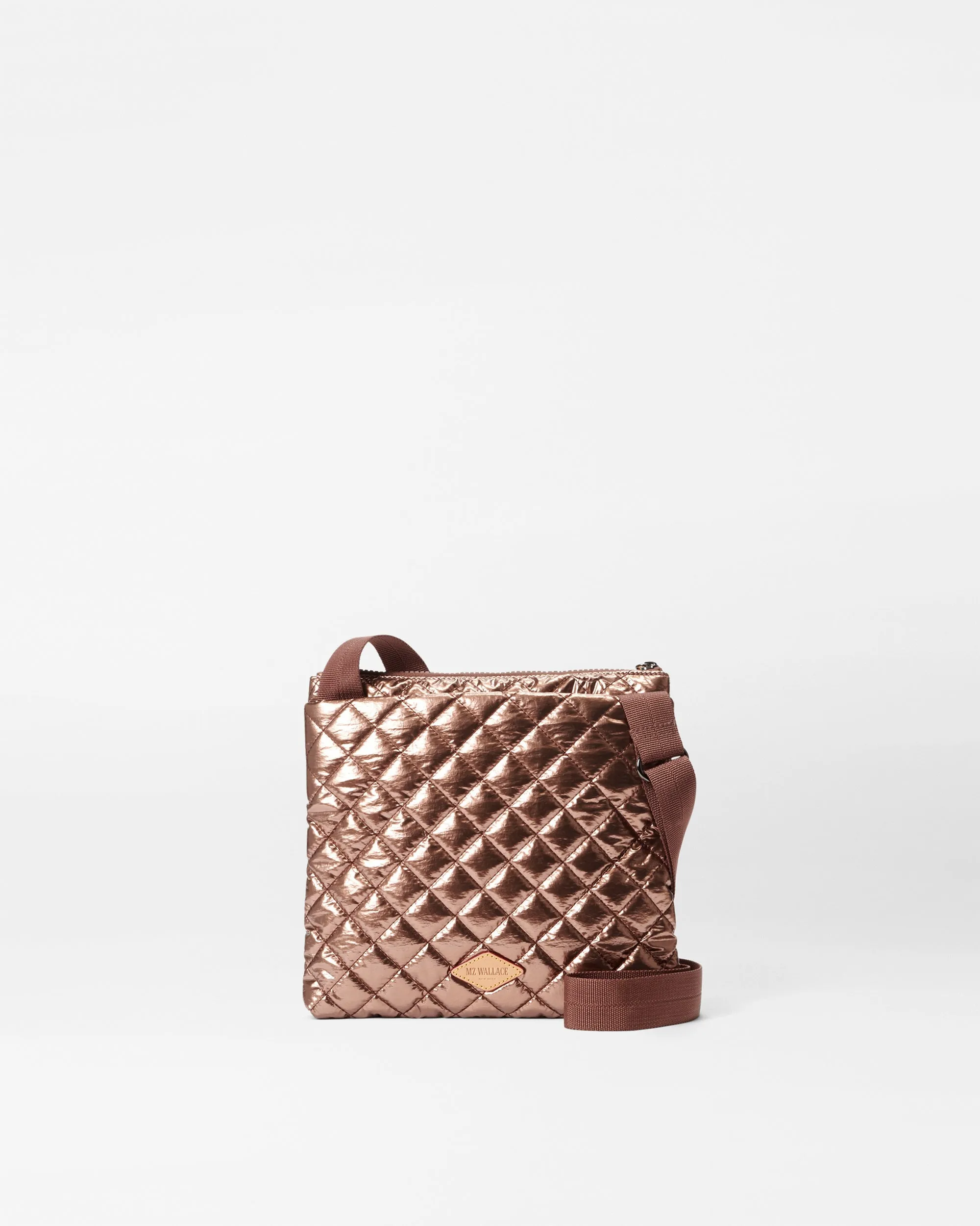 Copper Metallic Lacquer Metro Flat Crossbody