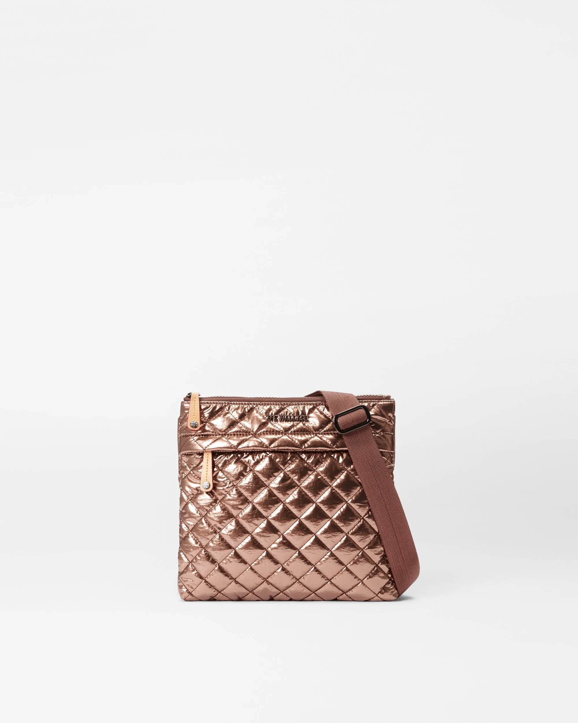 Copper Metallic Lacquer Metro Flat Crossbody