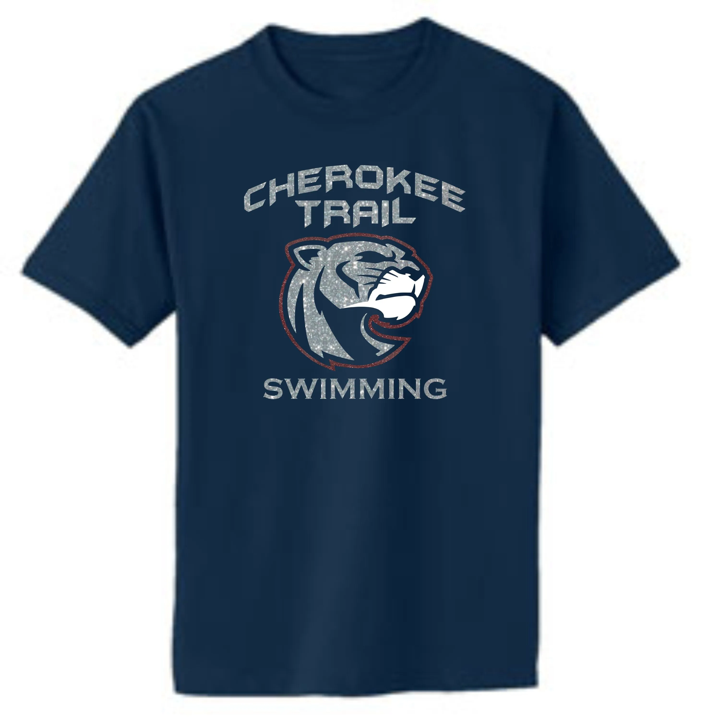 CT Swimming COUGAR DESIGN Basic Tee- Matte or Glitter