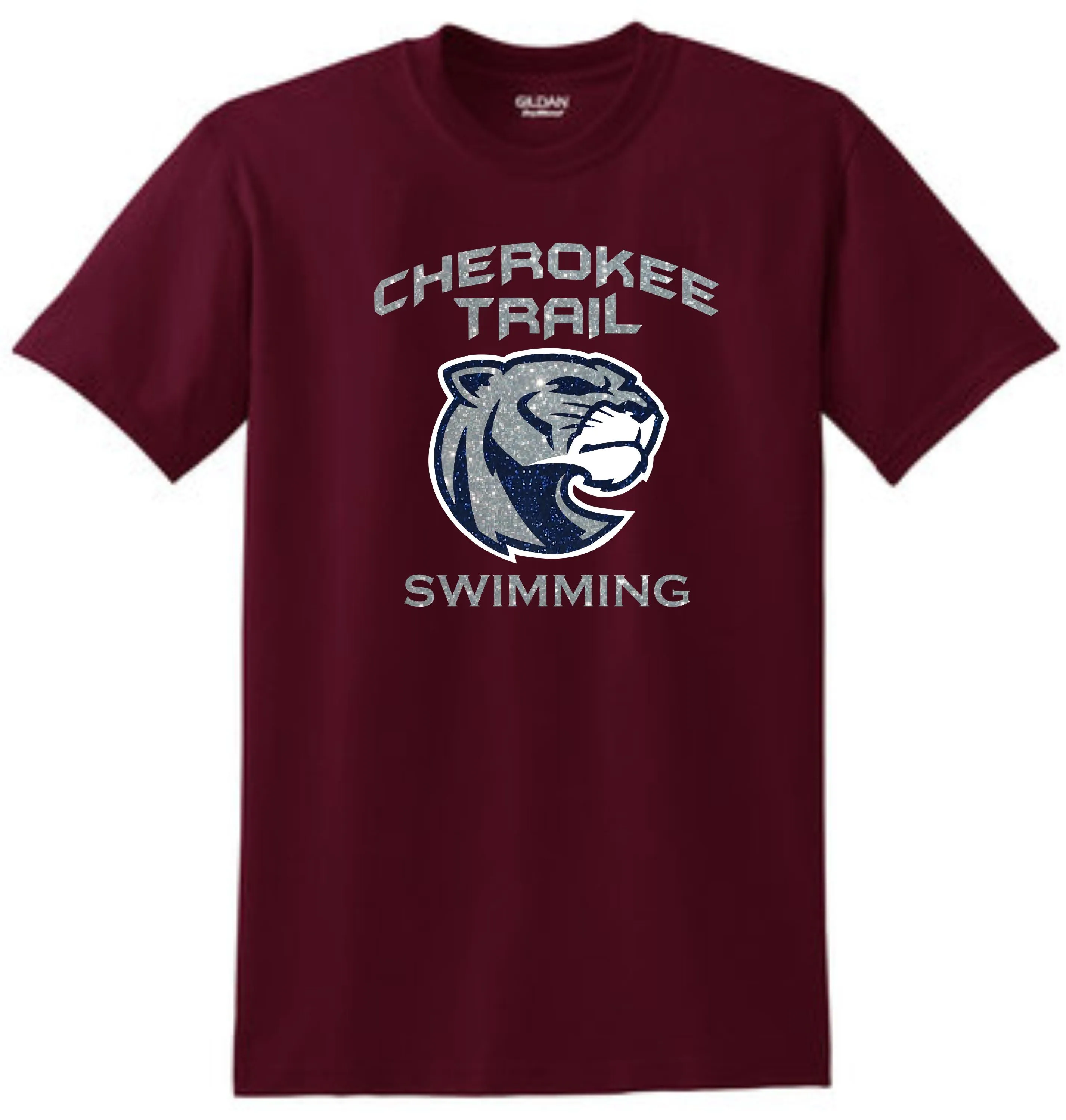 CT Swimming COUGAR DESIGN Basic Tee- Matte or Glitter