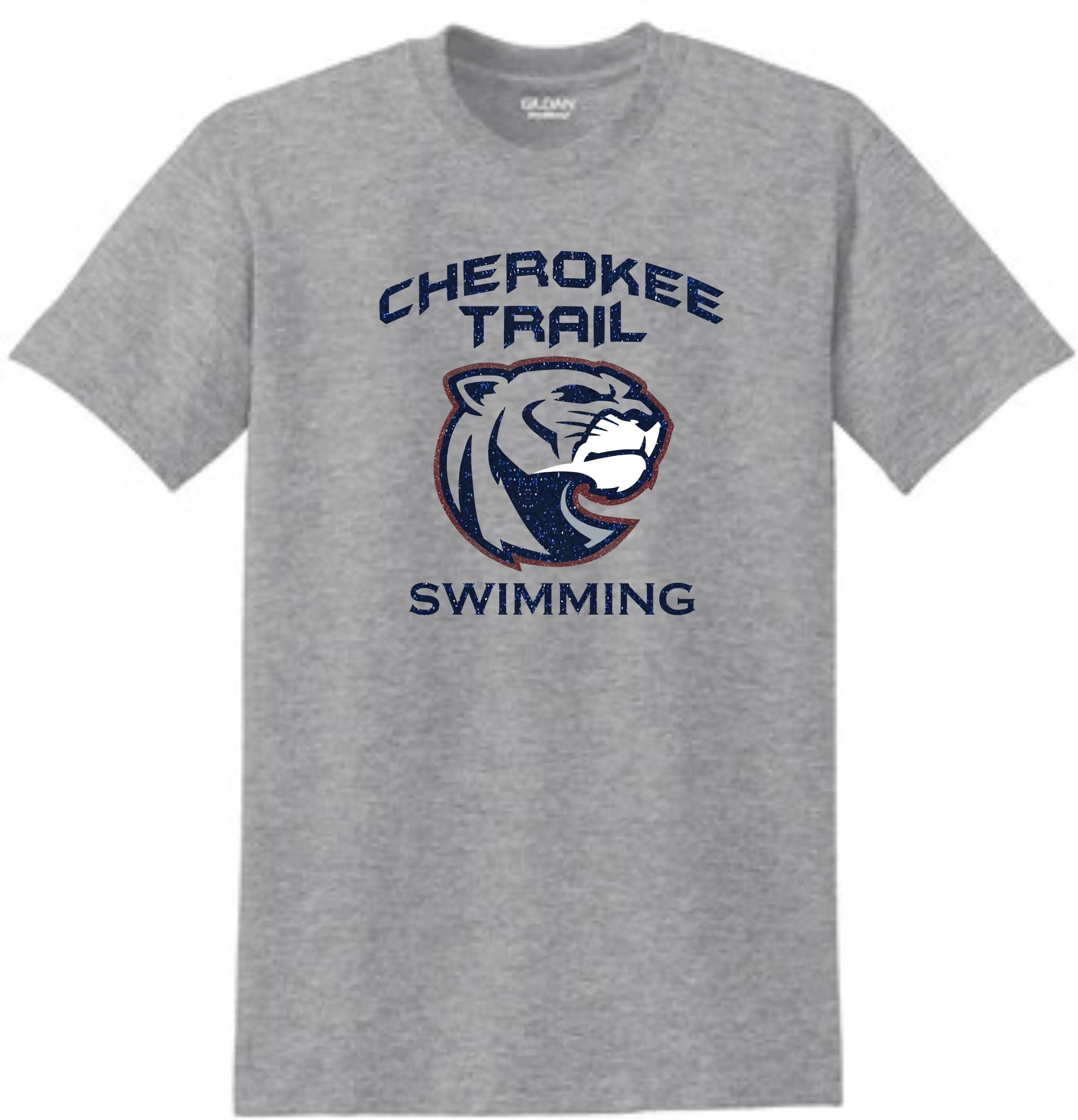 CT Swimming COUGAR DESIGN Basic Tee- Matte or Glitter