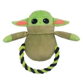 Dog Toy Plush Rope Toy - Star Wars The Child Plush   Green Black Round Rope by Buckle-Down