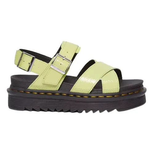 Dr.Martens Platform Sandals - Voss-11  - Lime Green Patent