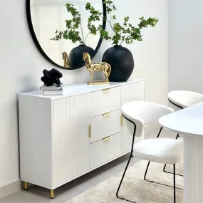 Eccentric White Buffet Table