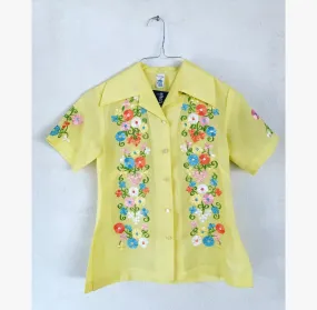 Embroidered Pastel Yellow Shirt