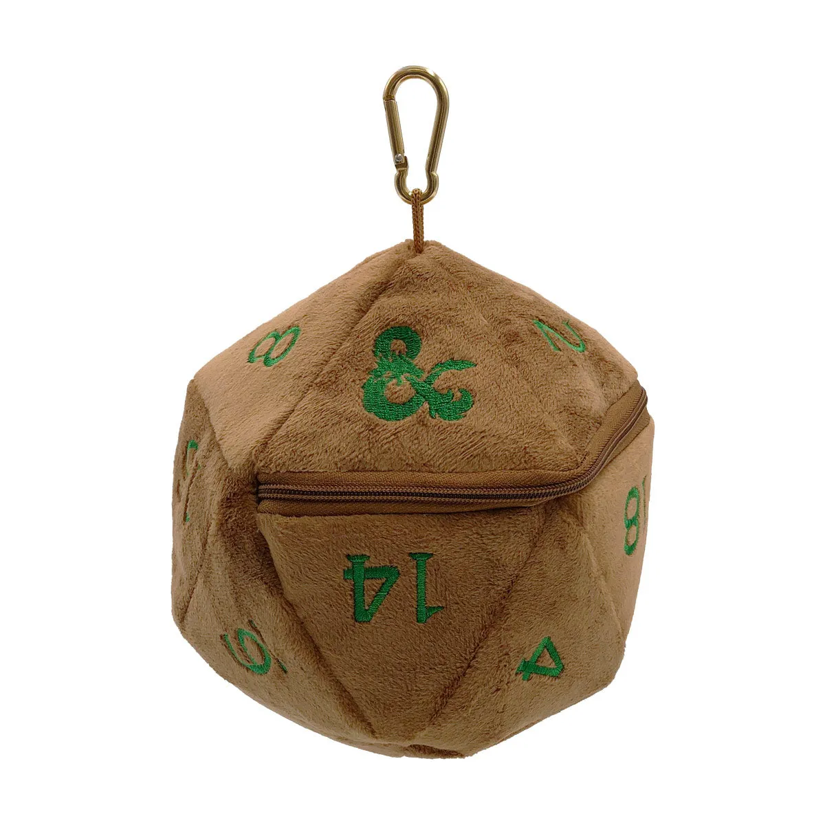 Feywild Copper and Green D20 Plush Dice Bag for Dungeons & Dragons