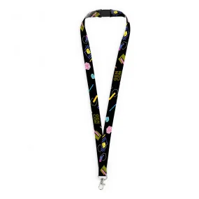 Gen Con Neon Arcade Vibes Lanyard