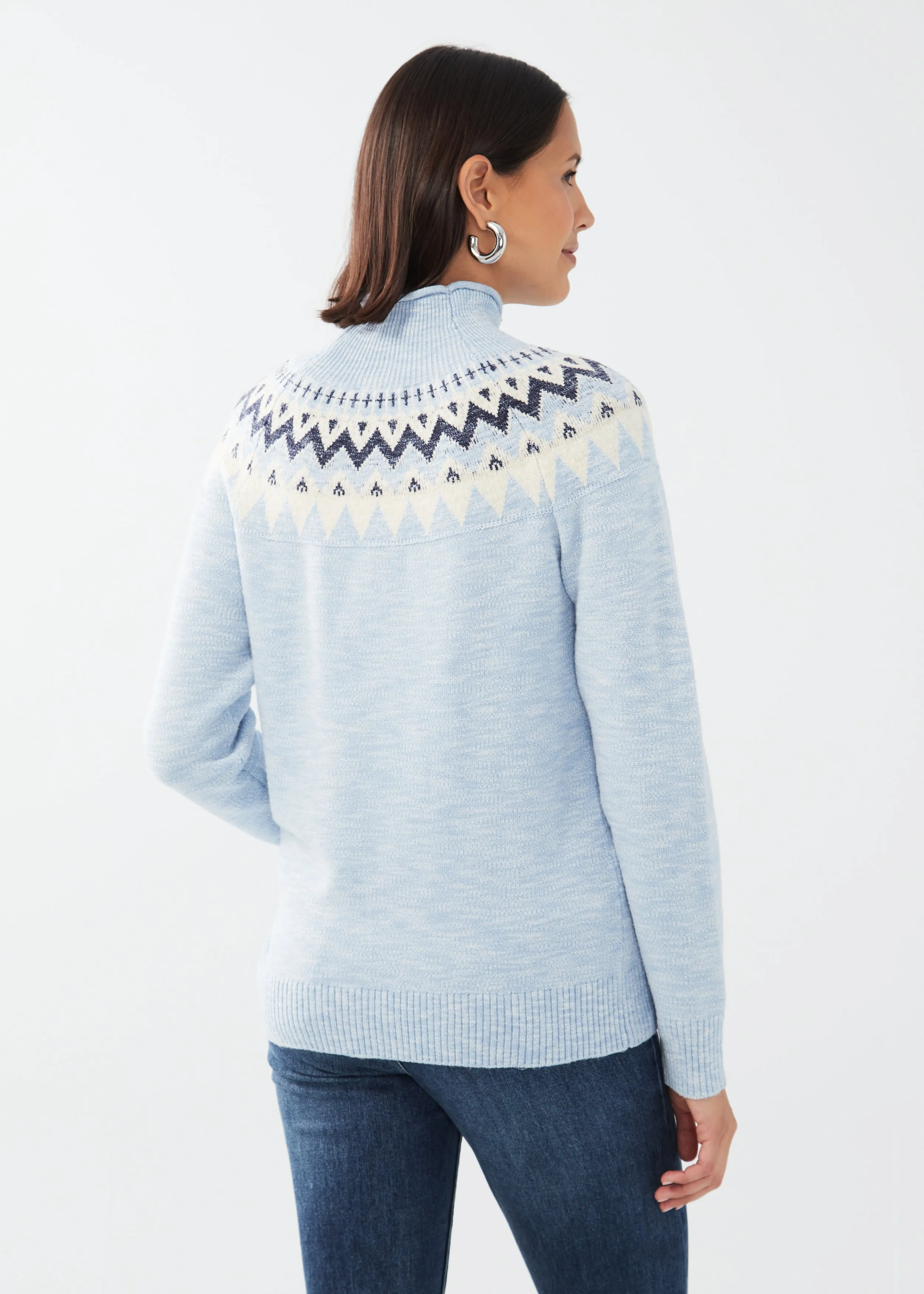 Marled Fare Isle Sweater