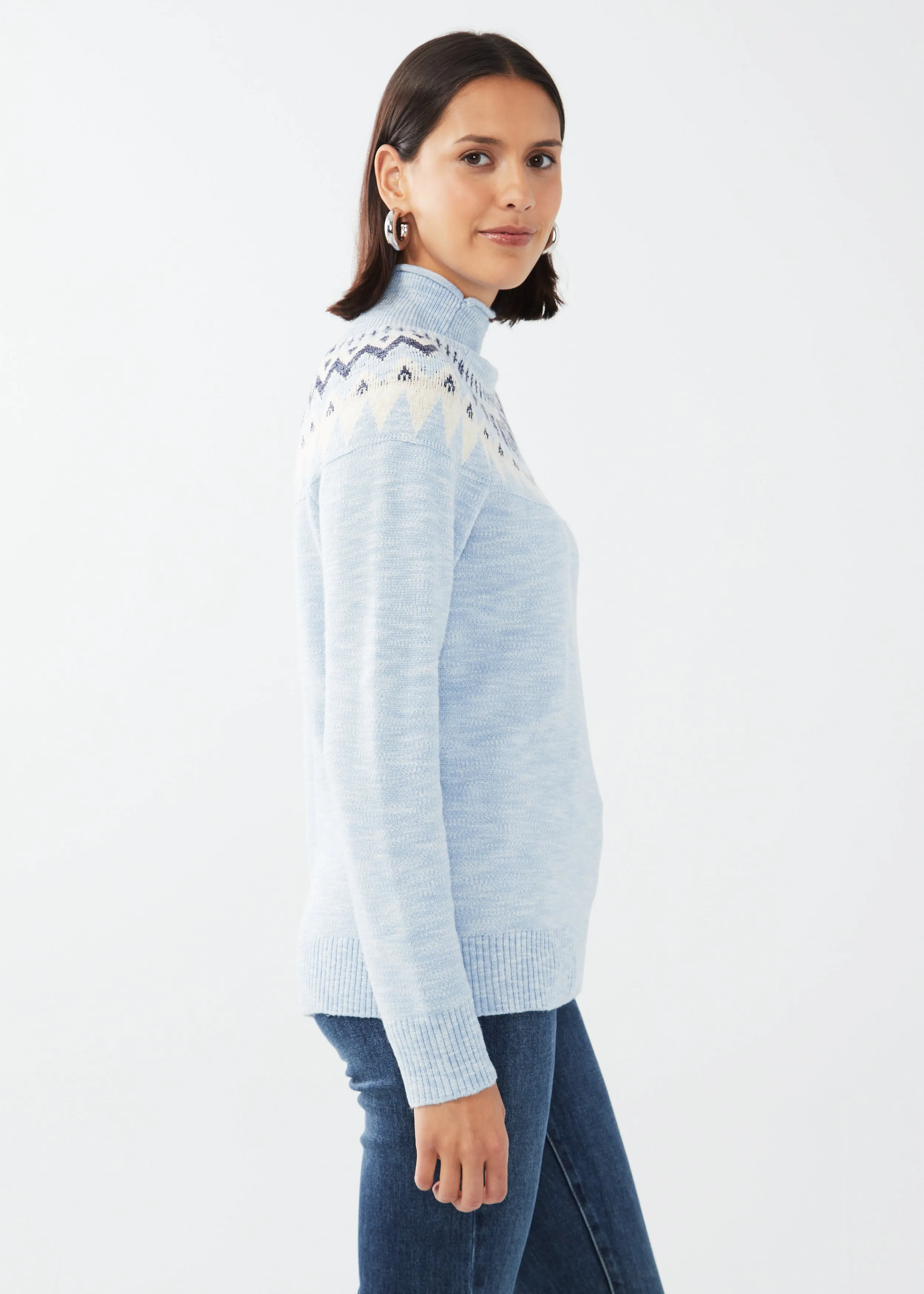 Marled Fare Isle Sweater