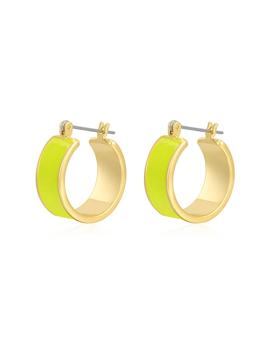 Positano Hoops- Neon Yellow- Gold