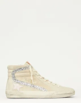 Seed Pearl Suede & Glitter Slide Sneakers