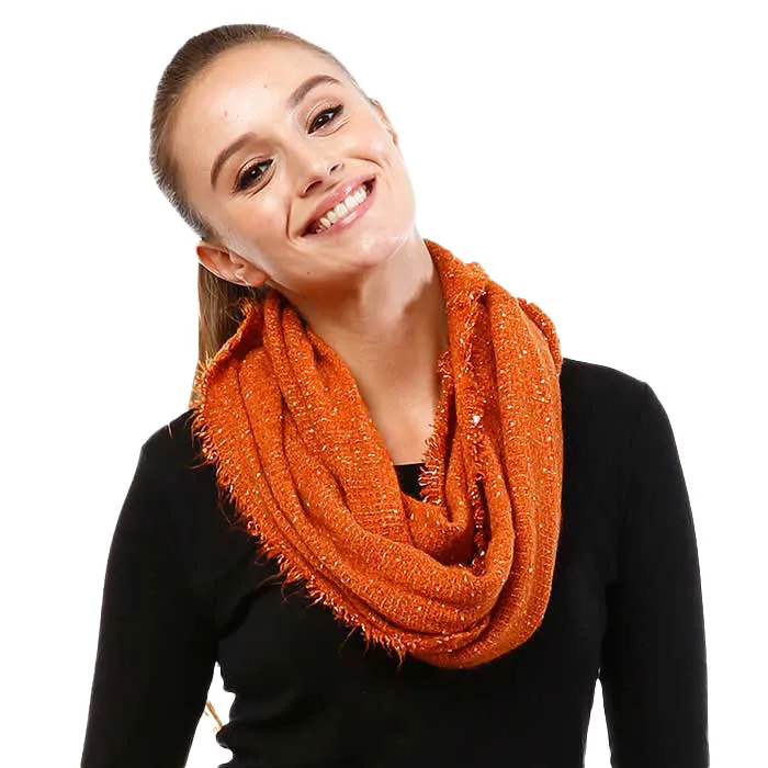 Solid Boucle Infinity Scarf