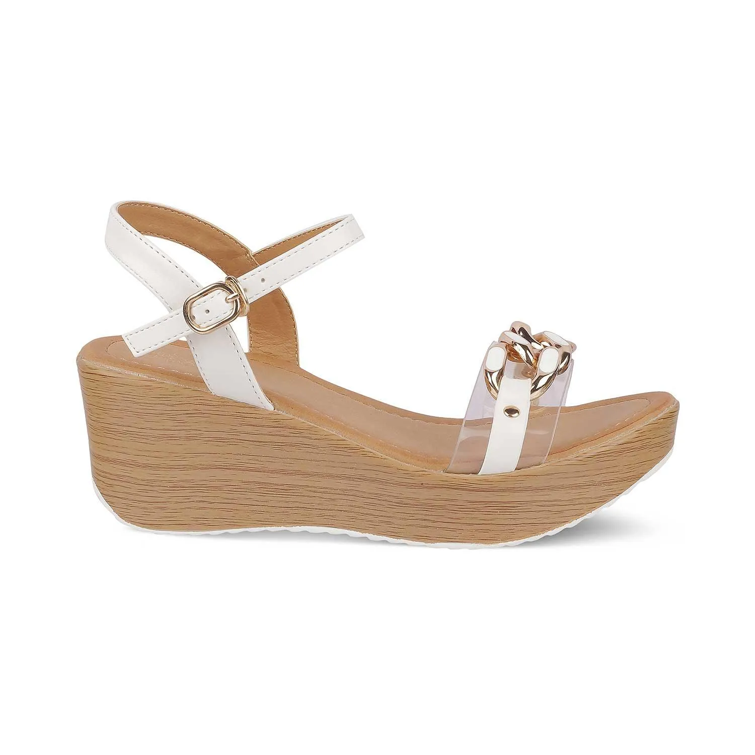 Tresmode Trwedge White Women's Dress Wedge Sandals