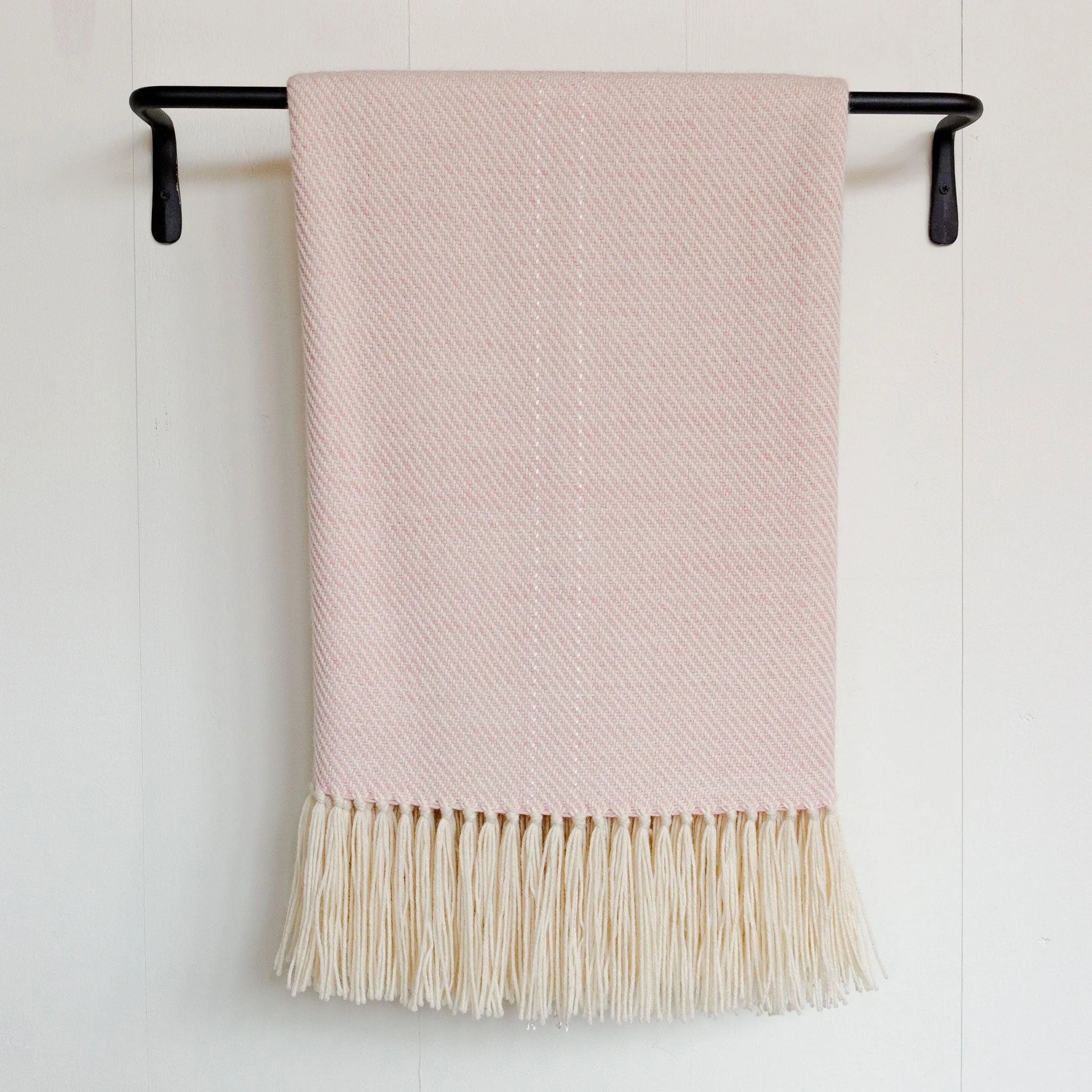 True Pink Handwoven Alpaca Throw