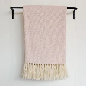 True Pink Handwoven Alpaca Throw