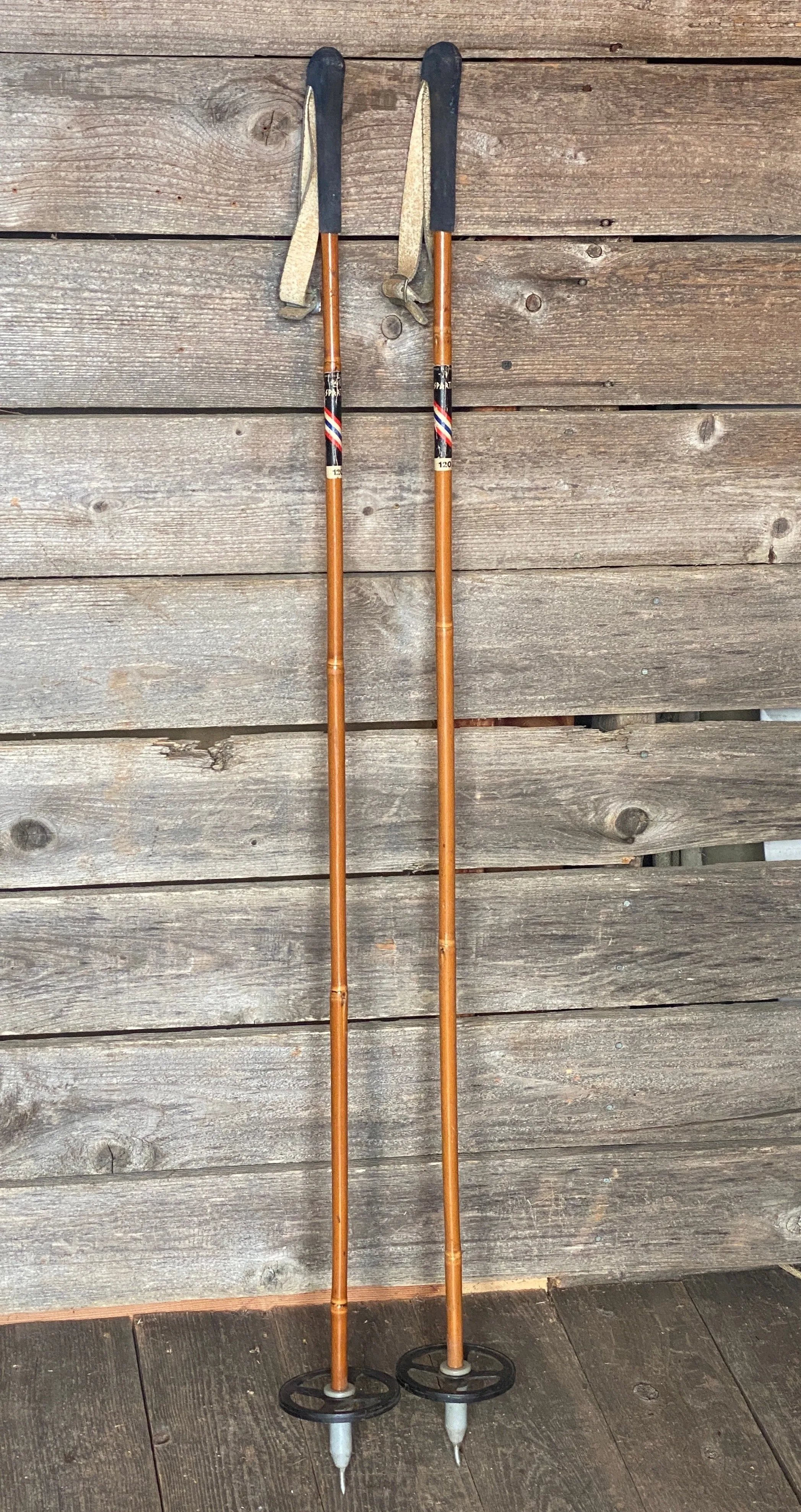 Vintage Bamboo Ski Poles